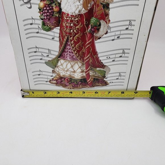 Fitz & Floyd Musical Renaissance Santa Figurine Sings Deck The Halls 8.75 in Red - Picture 15 of 16